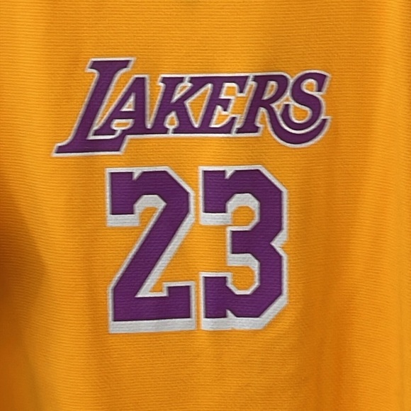 Lebron James #23 Los Angeles Lakers Jersey by NBA TX3 Cool Size 2XL w/ FLAWS - Picture 2 of 15